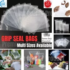 GRIP LOCK SEAL SMALL RE-SEALABLE PLASTIC BAGS COIN JEWELLERY [ ALL SIZE ]