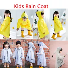 Kids Rain Coat Children Raincoat Resuable Rainwear Waterproof Hoodie Rainsuit