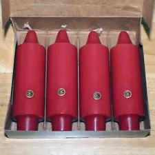 PartyLite 5" Taper Cordless Candles, Unscented Red B0520