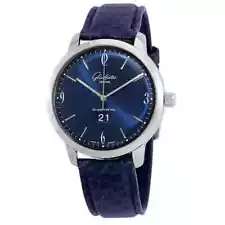 Glashutte Sixties Panorama Date Automatic Blue Dial Men's Watch 2-39-47-06-02-04