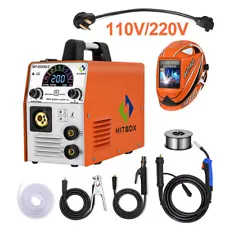 HITBOX 4 in 1 MIG Welder 200A 110V 220V Gas Gasless ARC TIG MIG Welding Machine