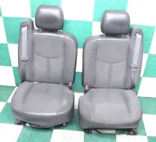 04' SILVERADO Dark Pewter Gray Manual Driver Passenger Front Bucket Seats Pair