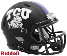 *SALE* TCU HORNED FROGS BLACK SPEED MINI FOOTBALL NCAA HELMET RIDDELL!