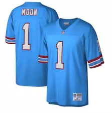 Warren Moon Houston Oilers NFL Blue Throwback Jersey