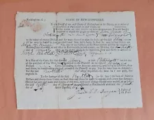 1818 NEW HAMPSHIRE PORTSMOUTH DOCUMENT JOSEPH BURGIN JUSTICE PEACE ROCKINGHAM