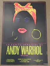 Andy Warhol - Le Cento Immagini De 1989 26x38 Italian Exhibition Poster ORIGINAL