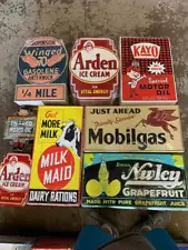 Antique Vintage Old Style Signs Mix/Match any 20 Gas Oil Soda Farm Made USA