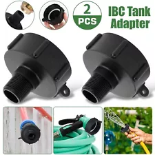 2x IBC Tote Water Tank Adapter 2" for Garden Hose Drain Plug Connector Easy Use