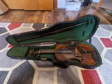 Vintage 23" Long Unbranded Violin with 30 1/2 Long Lifton Case Estate Sale Find