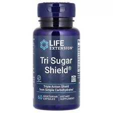 Life Extension Tri Sugar Shield 60 Veggie Caps All-Natural