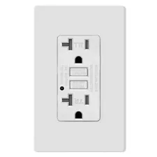 20A GFCI outlet Tamper Resistant Receptacle Wallplate Included White ETL listed