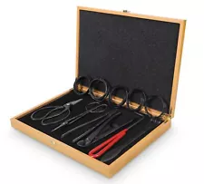 Bonsai Tools Set with Wood Box 12PCS Heavy Duty Bonsai Tree Kit, Trimming Sci...