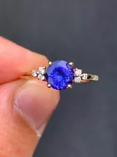 14ct gold diamond tanzanite ring