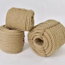 Twisted Manila Rope Jute Rope 4 Strands Thick Hemp Rope for for Docks Railings