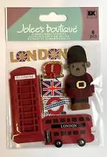 3D London UK Theme Sticker Collage Set by Jolee's Boutique Telephone Booth