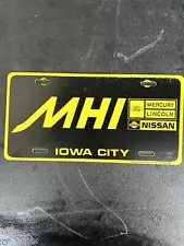 New ListingMHI Iowa City IA Mercury Lincoln Nissan Dealership License Plate Booster