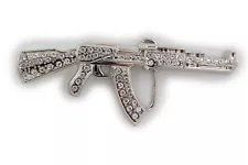 Men Silver Metal Belt Buckle Machine Gun AK47 Hip Hop Sexy Western Fashion Rifle