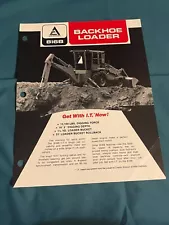 816B Backhoe Loader Allis Chalmers Sales Specification Brochure