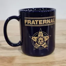 fraternal order of police coffee mug-blue w/ gold lettering m3