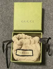 Authentic Gucci Small Green Gift Box With Jewelry Pouch 3.25” x 3.25” - NEW