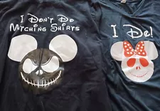 Couples T shirts Matching Disney Halloween. I Don't Do Matching Shirts/I Do.