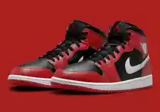 Nike Air Jordan 1 Mid Bred Black Red White DQ8426-061 Men’s Shoes NEW