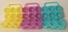 Jello Jigglers Smooth Egg Molds Purple Yellow Blue Jello Shots Set of 3