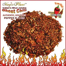 Smoked Ghost Pepper Flakes | Super Hot Bhut Jolokia Crushed Chili - (4 sizes)
