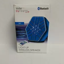 Brand New VIVITAR INFINITE LIGHT-UP WIRELESS SPEAKER Sky Limited Edition