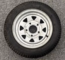 5 Lug Boat Trailer Spare Tire 4.80 - 12 Galvanized Rim EXCELLENT CONDITION