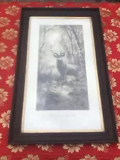 'Monarch Of The Glen” 1890 Print By Ernest Wallouton Signed & Framed