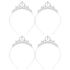 4 Pcs Children's Crown Headband Pageant Romantic Hair Accessory