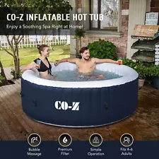 Secondhand Inflatable Hot Tub Spa Portable 130 Air Jet Pump& Cover 5 to 7 Person