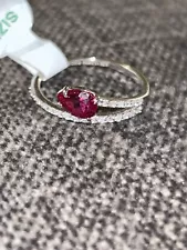 Bomb Party Genuine Diamond Lab Grown Ruby on .925 Sterling Silver RBP5873D Sz8