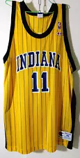 Jamaal Tinsley Indiana Pacers #11 Pinstripe Champion NBA Jersey Mens 48 Mint EUC