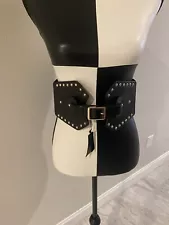 Women’s New Guess Marciano Black Studded Belt Size M/L