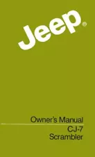 1984-1985 Owners Manual for Jeep CJ5 / CJ7 / CJ8 Scrambler