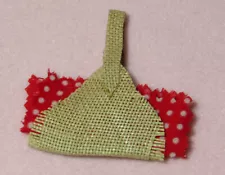 Vintage Barbie VHTF WOVEN STRAW BASKET for LITTLE THEATRE RED RIDING HOOD OUTFIT