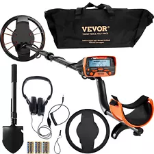 VEVOR LCD Display Metal Detector Gold Digger Hunter 10" IP68 Waterproof