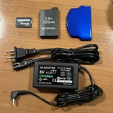 QUALITY Sony PSP 2000 PSP 3000 Kit - Battery, Charger, Blue Cover, 64gb Memory