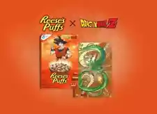 Reese’s Puffs X Dragon Ball Z Limited Edition Holographic Cereal Box