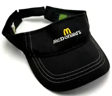 McDONALDS black adjustable visor hat with front logo