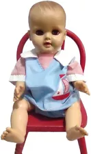 Vintage 1950-60s Baby Doll Marked 20-7 Molded Hair Sleep Eyes Eyelashes 20"