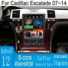 13.6" Android Navigation Car Gps Stereo Tesla Style For Cadillac Escalade Escal