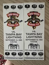 Florida Panther Tickets Inaugural Season 1993/Miami Arena