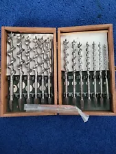 Vintage 13 Piece Auger Drill Bits Set Irwin USA