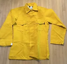 NWT Vintage WORKRITE Yellow Nomex WILDLAND Firefighter Shirt Small 38R