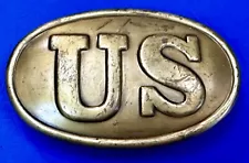 Civil War US Soldiers Union Reproduction Brass tone Belt Buckle for Reenactment