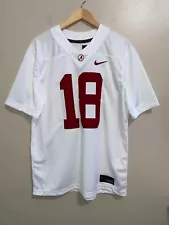 Nike Alabama Crimson Tide Limited Stitched Sewn White Jersey #18 Mens 2XL AQ0028