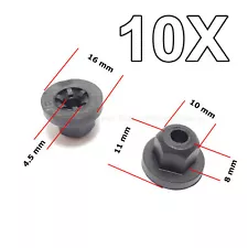 10X Unthreaded Exterior, Interior Plastic Nuts for BMW, MERCEDES, VW, VAG, SAAB